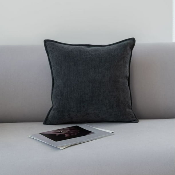 Cojín para sofá | Cojín lumbar para soporte de cintura y cuello | Funda de cojín de terciopelo con cremallera | Cojín decorativo de 45x45 cm para cama y sala de estar