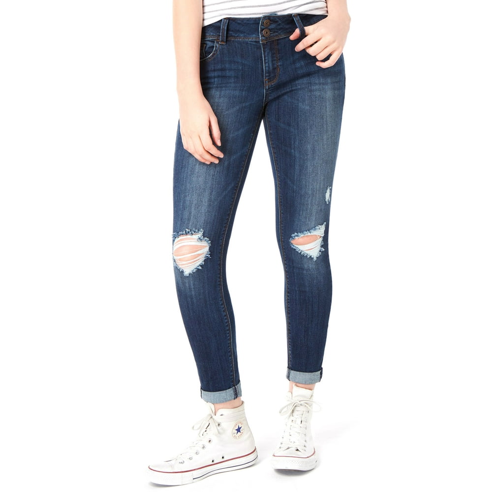 Vanilla Star - Vanilla Star | Low-Rise Skinny Jeans | Blue - Walmart.com - Walmart.com