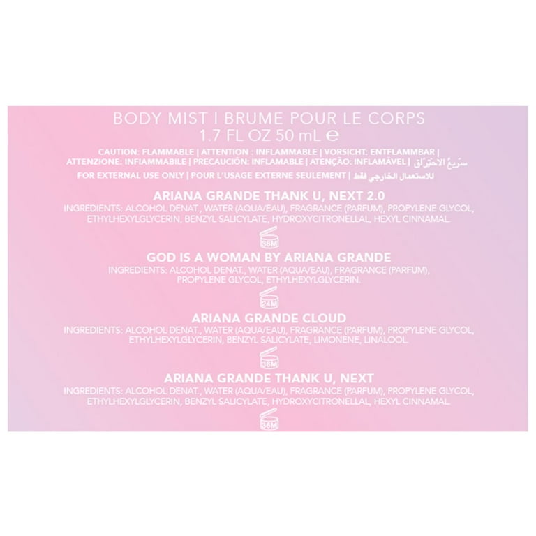 Ariana Grande ボディミスト ギフトセット 4本 Ariana Grande Body Mist Coffret Gift Set for Women, 4 Pieces