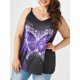 thumbnail image 1 of Top Fluida Estratificada de Talla Extra con Estampado de Mariposa Rosegal Camisetas sin mangas de talla grande, 1 of 5
