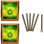 Tatva Yog Divine Love Anahata Chakra Natural Scented Dhoop Sticks (Pack of 2, 20 Sticks Per Pack)