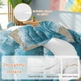thumbnail image 2 of Abstract Beach Waves Bedding Duvet Cover Set Twin Size 4 Pieces Watercolor Blue Ocean Bedding Set with Zipper Closure, 1 Comforter Cover 68x86 Inches 1 Flat Sheet & 2 Pillow Cases, 2 of 7