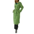 thumbnail image 6 of KOMOO Women Double Breasted Long Trench Coat Classic Lapel Overcoat Waterproof Long Jacket with Belt, 6 of 9