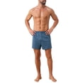thumbnail image 2 of INSPIRE CHIC Men's Comfortable Breathable Cotton Mid-Waisted Striped Boxer Shorts 28 Blue, 2 of 5