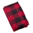 thumbnail image 1 of SARO 9026.R20S Serviettes en Coton à Carreaux Carrés 20 Po. Design Classique Frangé Rouge - Ensemble de 4, 1 of 1