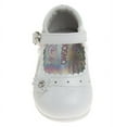 thumbnail image 4 of Josmo Toddler Girls Buckle Faux Leather Flat Heel Dress Shoes with Flower Detail - White Patent, 7, 4 of 8