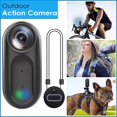 thumbnail image 2 of Cámara de mano mejorada, resistente al agua, batería grande, 1080P, 64GB, pequeñas cámaras de vídeo WiFi, Mini cámara deportiva portátil de bolsillo para el pulgar, 2 of 4