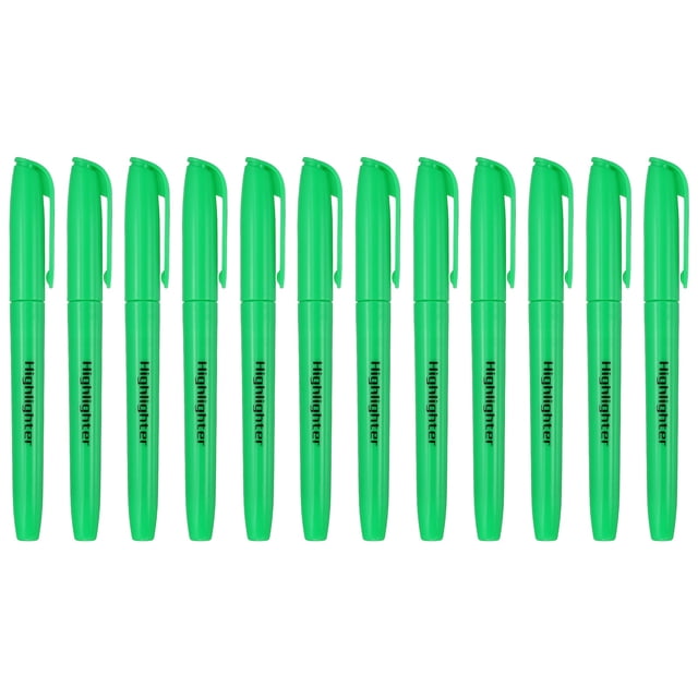 Uxcell Marcadores Verdes 12 Paquete Marcadores Sin Filtraciones Marcadores Neón