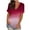 #6, variant on HONHUZH Womens Plus Size Shirts,Ladies Gradient Printed Blouse V-Neck Short Sleeve Loose T-Shirt Tops