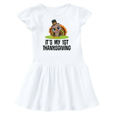 

Inktastic First Thanksgiving Pilgrim Turkey Gift Baby Girl Dress