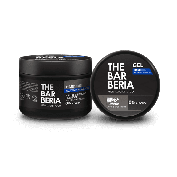 The Barberia Maximum Hold Gel, Shine & Wet Finish, 3.3 fl oz 0% alcohol