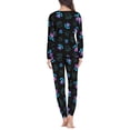 thumbnail image 3 of SCRAWLGOD Dog Paw Print Womens Pajamas Set of 2 Pjs Sets for Women Long Sleeve and Pants Size L Crewneck Pajama Set with Pockets Comfy Loungewear Sets Women, 3 of 6