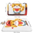 thumbnail image 2 of Awypu Cartoon Cat Wearing a Cap Square Outdoor Picnic Mat for Camping Hiking Festivals for Camping, Park, Beach, Grass, Outdoor 58.3x58.3in, 2 of 6