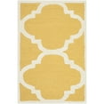 thumbnail image 4 of SAFAVIEH Cambridge Justine Geometric Quatrefoil Wool Area Rug, Gold/Ivory, 9' x 12', 4 of 10