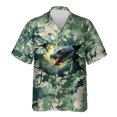 thumbnail image 3 of Camisa hawaiana con estampado de serpiente de terror para hombre, divertida camisa hawaiana con estampado 3D de serpiente, blusas casuales de verano de manga corta con solapa, 3 of 5