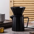 thumbnail image 4 of Pour over Coffee Maker Set Vintage Ceramic Pour over Coffee Dripper Set Coffee Filters,for Home Cafe Restaurant Camping,1 x filter cup 1 x coffee cup,Black, 4 of 6