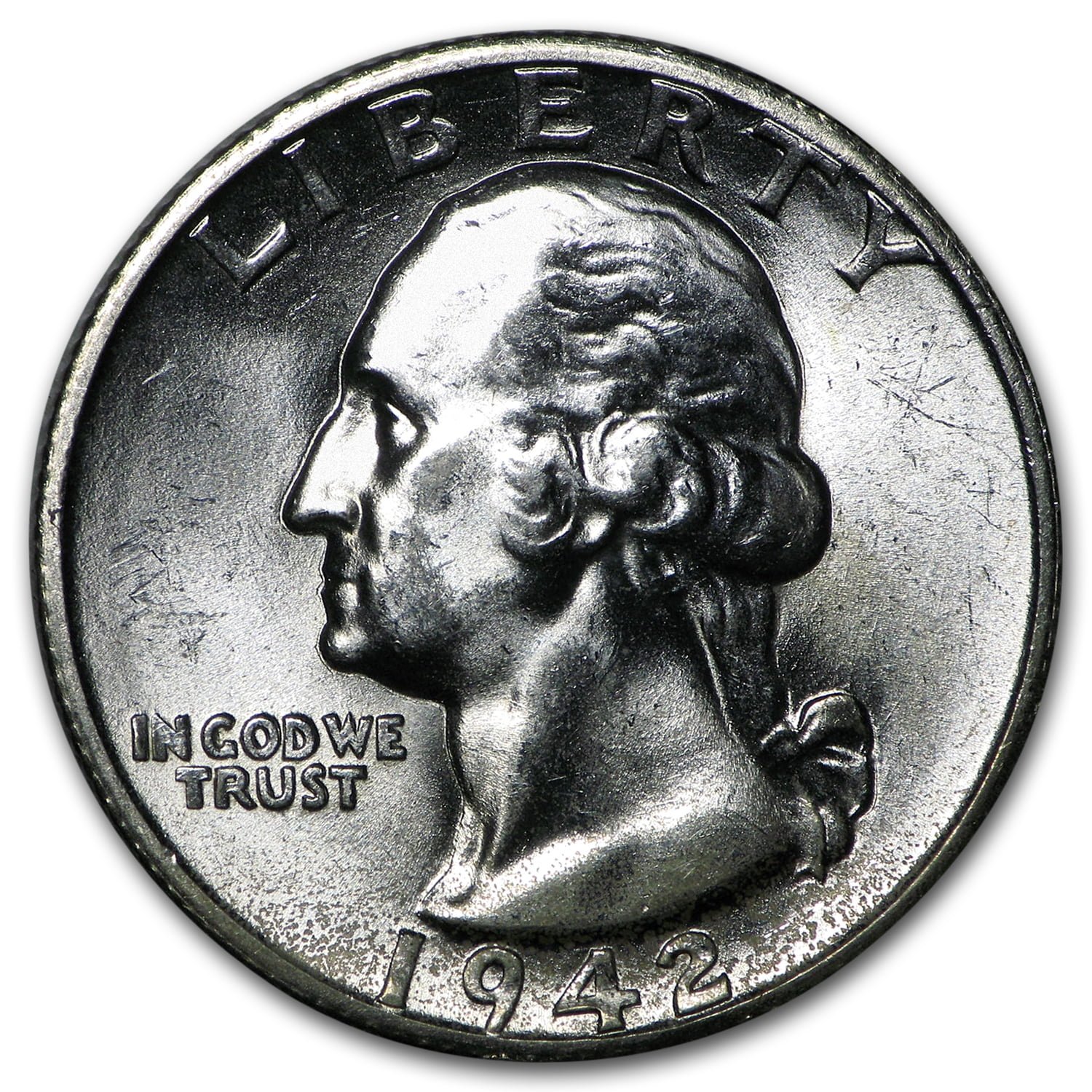 1942-S Washington Quarter 90% Silver As Shown