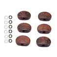 thumbnail image 6 of OATIPHO 6Pcs Coffee Locking Guitar Tuners Replacement Set with Red Acrylic Buttons for Acoustic Guitar, 6 of 8