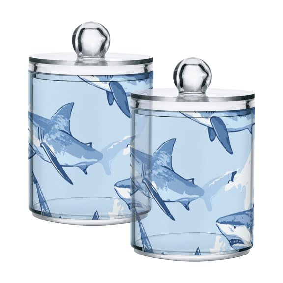 High-value clear storage jars keep life organized and within reach! Sharks
