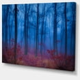 thumbnail image 2 of Bois Épais Bleu Mystérieux - Art Moderne sur Toile Forêt, 2 of 4