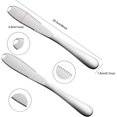 thumbnail image 2 of 2 Pcs Couteau à Beurre en Acier Inoxydable 3 en 1 Couteau à Beurre Multifonctionnel Design Dentelé, 2 of 5