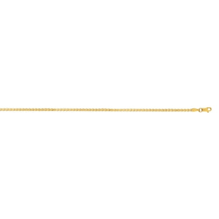14k Yellow Gold 1.9mm Classsic Square Box Chain Necklace - 2022 24