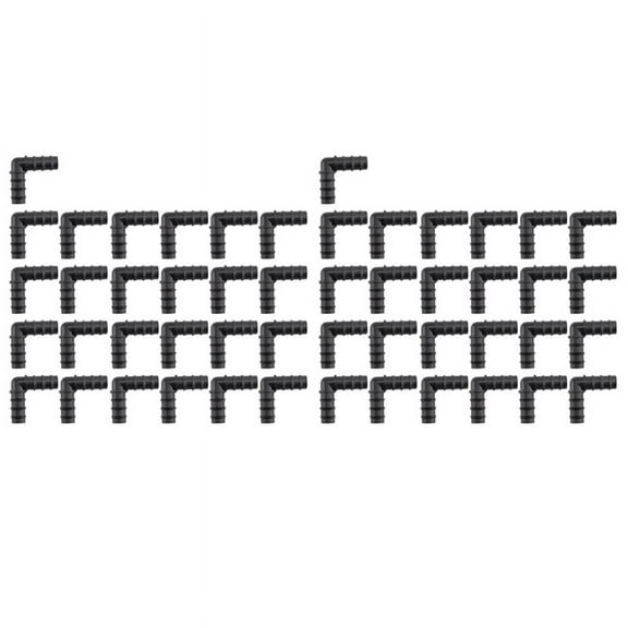Pack of 50, 1/2 Inch 90 Degree Elbow, Barb Crimp Pex Fitting, Plastic Pex Fittings, (1/2 Inch Elbow, 50Pcs)