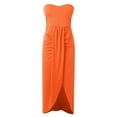 thumbnail image 4 of Vestido informal de playa sin mangas y cuello redondo holgado para mujer - Poliéster, ligero para vacaciones/uso diario, 4 of 5