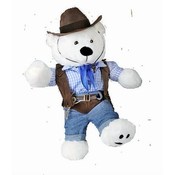 Cowboy Outfit with Brown Cowboy Hat for 6"-10" Plush Toys – Western Dress-Up Costume for Kids