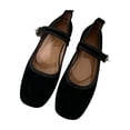 thumbnail image 4 of Miqool Womens Mary Jane Buckle Flat Loafers Square Toe Closed Heel Soft Sole Slip On Ballet Flat Dress Shoes for Office Commutes Dates Shopping, 4 of 4