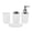 White, variant on Modern White Bathroom Storage Set With Toothbrush Holder Soap Dish Dispenser Tray Plastic Organizers Set Of 4