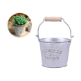 thumbnail image 2 of Miangastore Flower Bucket Silver 1Set 3.15Inch Height 3.94Inch Diameter Iron, 2 of 8