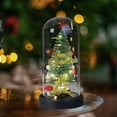 thumbnail image 6 of MXTPOV Small Christmas Tree with Glass Dome, Artificial Christmas Tree with String Lights, Xmas Tree Night Light, Fairy Lights Christmas Decorations, 9 inch, 6 of 6