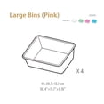 thumbnail image 4 of UNiPLAY Large Stackable Storage Bins for Closet Organizers, Food Organizer Bins, Pantry Storage and Toy Storage Organizer, Pink (4-Pack), 4 of 7