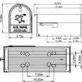 thumbnail image 3 of Gibraltar Mailboxes Boîte aux Lettres Résidentielle en Acier Élite, Grande, Blanche, 3 of 8