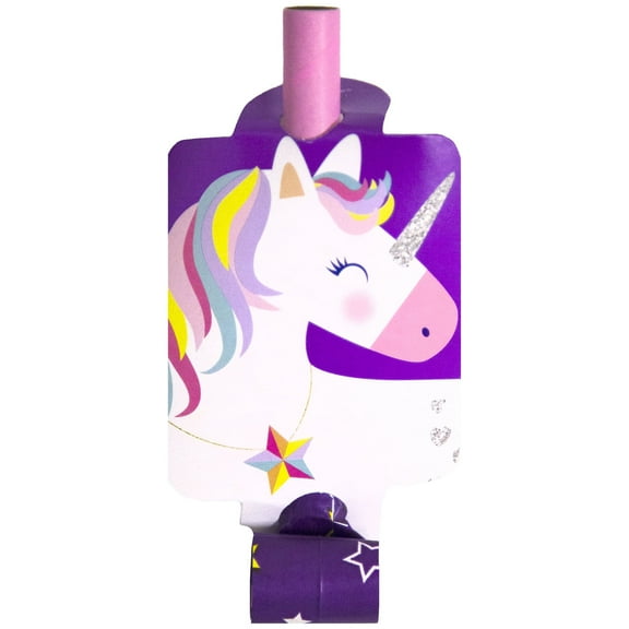 Unique Industries Assorted Colors Cocktail Party Noisemakers, 8 Count