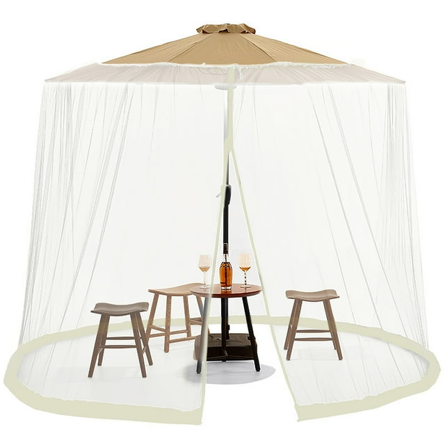 Mosquitos Netting Patio Umbrella Mosquitos Net with Adjustable Top, Stable Bottom, Convenient to Use for Outdoor Camping Actinities