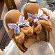 thumbnail image 2 of Zapatillas de algodón de gamuza sintética para mujer, pantuflas de invierno para el hogar con lazo de conejo para el calor, nuevo estilo de princesa con suela gruesa, 2 of 5