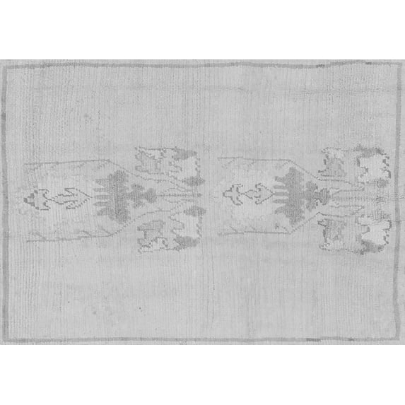 Ahgly Company Indoor Rectangle Abstract Gray Modern Area Rugs, 2' x 5'