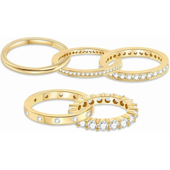 14K Gold Rings for Women Dainty Gold Stacking Stackable Band Thin Gold Wedding Finger Ring Non Tarnish Comfort Fit Size 5 to 10