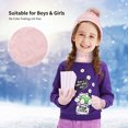 thumbnail image 4 of Vbiger Kids Warm Knit Hat, Scarf & Glove Set, Pink 3-Piece Winter Set, Beanie Cap Circle Scarf and Gloves with Knitted Textile for Children Boys Girls, 4 of 8