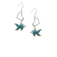 thumbnail image 2 of Delight Jewelry Silvertone Blue Tropical Fish with Yellow Fins Open Heart French Earrings, 2 of 4