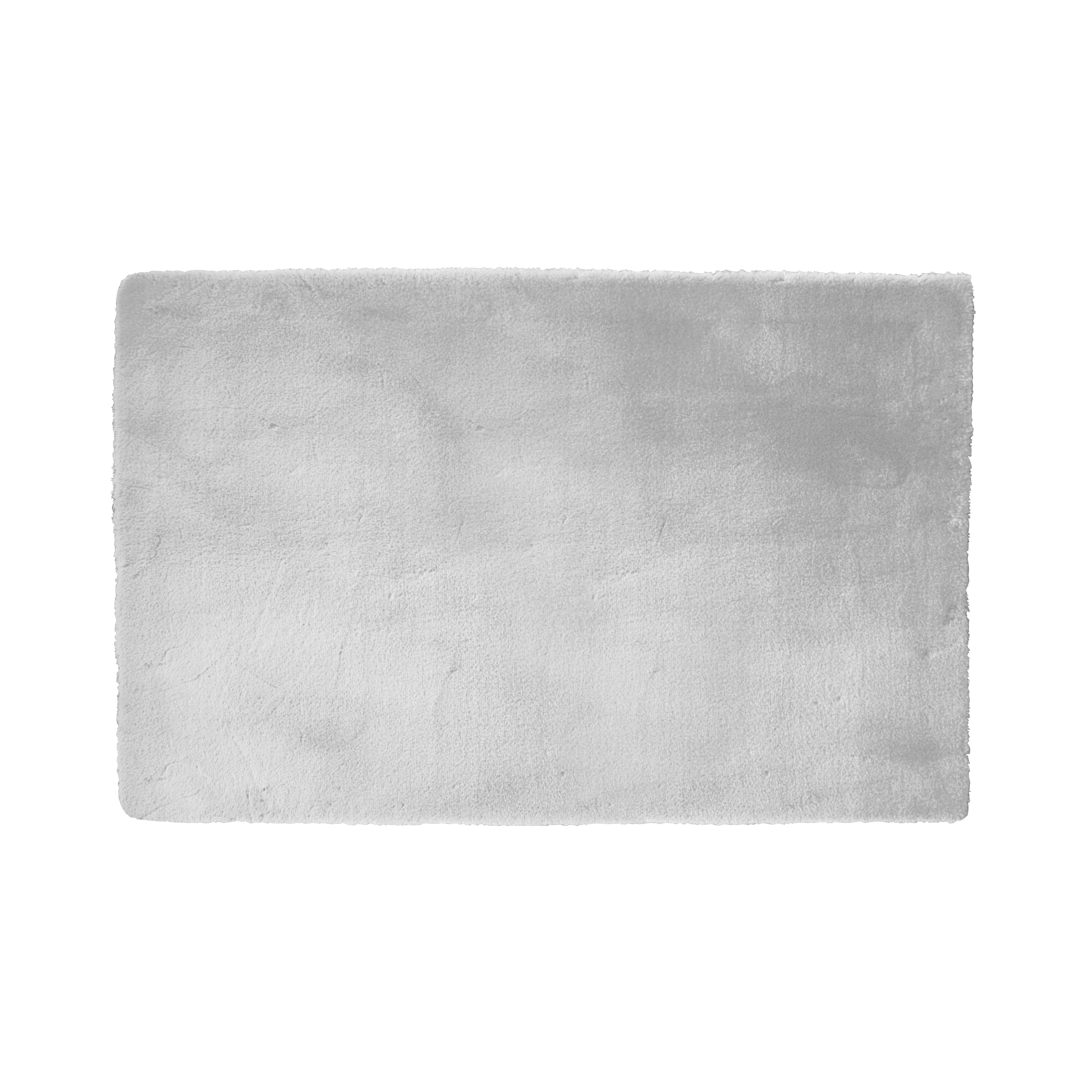 Tapis d’accent lavable en fausse fourrure de vison Mainstays Silver Mist, 30 po × 45 po