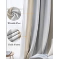 thumbnail image 3 of Beige Grey Striped Blackout Curtains for Bedroom Living Room Darkening Curtains 63 Inches Long Minimalist Farmhouse Stripe Window Curtain 2 Panels Set Window Treatment Grommet Drapes 42"x63", 3 of 9