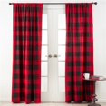 thumbnail image 1 of SARO 9025.R5496 54 x 96 in. Cotton Buffalo Plaid Curtain - Red, 1 of 1