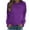 Purple womens tops, variant on Wenini Womens Sweatshirt Solid Crewneck Long Sleeve T-Shirt Blouses Fashion Casual Elegant Ladies Sweatshirt Tops Blouse Sale Clothes