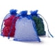 thumbnail image 1 of 100 bolsas de regalo de organza con cordón para joyería, bodas, fiestas, regalos de Navidad, azules, 12 x 9 cm, 1 of 4