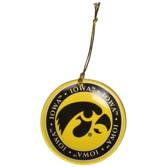 NCAA Iowa Hawkeyes Ceramic Plate Ornament