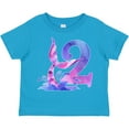 thumbnail image 3 of Inktastic 2nd Birthday Mermaid Tail Boys or Girls Toddler T-Shirt, 3 of 5