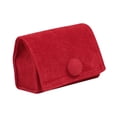 thumbnail image 2 of Joyero portátil de terciopelo con botón de viaje, estuche para guardar joyas, bolsa para pendientes, pulseras, anillos, para novia, esposa, gimnasio y Rojo, 2 of 7